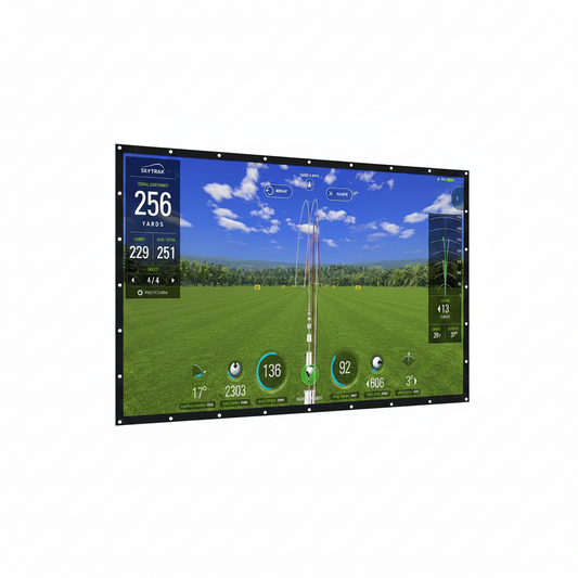 Golf Simulator Impact Screen, 4Mm 3D Mesh Golf Impact Screen with HD Visuals, Fireproof Golf Hitting Screen with Grommets for Garage/Home/Indoor