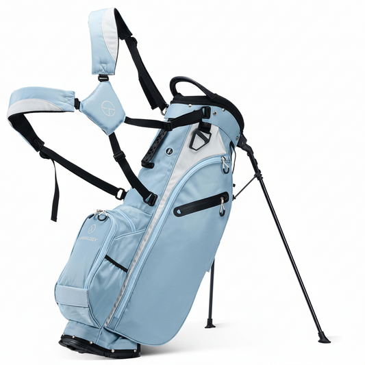 Lightweight Golf Stand Bag with 4 Way Top Dividers for Men and Women, Only 4.2 Pounds, 8 Storage Pockets Including Cooler, Double Shoulder Straps, Womens Golf Club Bag