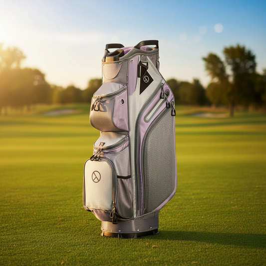 Max Lightweight Golf Cart Bag with Dual Handles and 14 Way Individual Full Length Dividers, Golf Club Bag with 11 Pockets, Large Putter Well, Double Strap Cooler for Men & Women